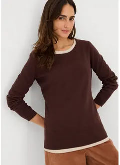 Basic Pullover mit recycelter Baumwolle, bonprix