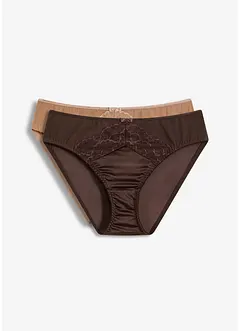 Slip mit Glanzeffekt (2er Pack), bonprix