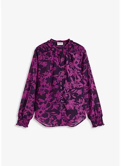 Chiffon Bluse mit Smok-Details, bonprix
