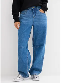 Jean barrel taille mi-haute, bonprix