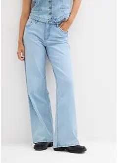 Jean droit taille mi-haute, loose, bonprix