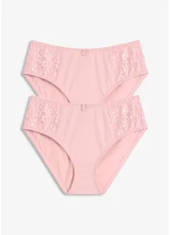 Lot de 2 slips Maxi avec dentelle, bonprix