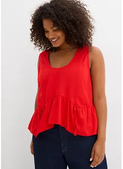Blouse sans manches légère en lin mélangé, bonprix