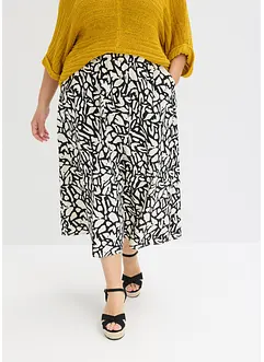 Jupe midi en popeline de coton, bonprix