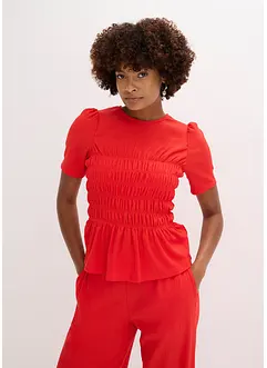 T-shirt avec smocks, bonprix