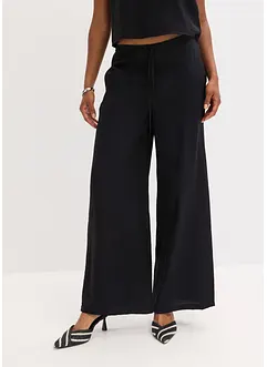 Palazzo-Hose aus strukturiertem Viskose-Mix, bonprix