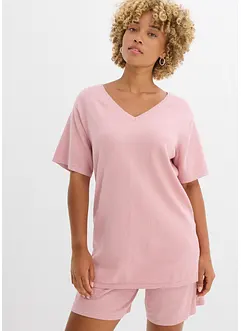 T-shirt en maille fine avec du lin, bonprix