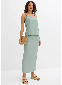 Spaghettiträger-Top aus leichtem Crêpe, bonprix