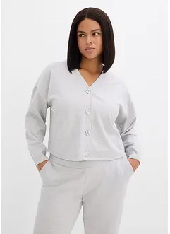 Sweatjacke aus leicht glänzendem Viskose-Mix, bonprix