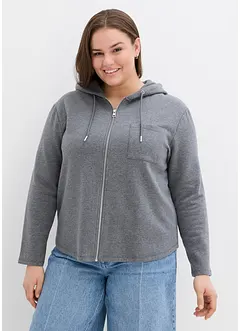 Kapuzen-Sweatjacke aus weichem Scuba, bonprix