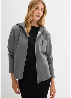 Kapuzen-Sweatjacke aus weichem Scuba, bonprix