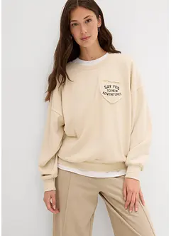 Oversize-Sweatshirt aus weichem Baumwoll-Mix, bonprix