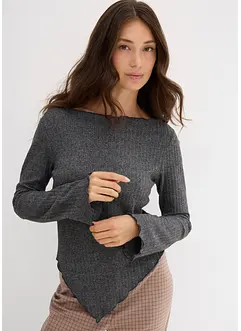 Rippshirt aus softem Viskose-Mix, bonprix