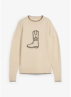 Feinstrickpullover mit überschnittener Schulter, bonprix