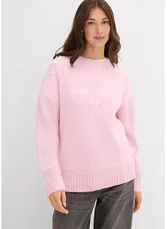 Grobstrick-Pullover aus weichem Woll-Mix, bonprix