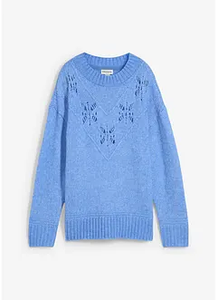 Grobstrick-Pullover aus weichem Woll-Mix, bonprix