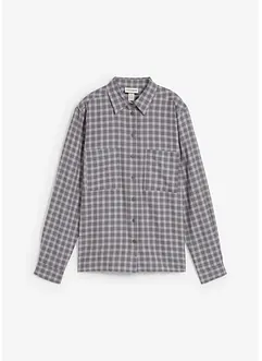 Karierte Hemdbluse aus reiner Baumwolle, bonprix