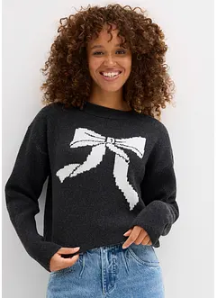 Strickpullover mit Schleife, bonprix