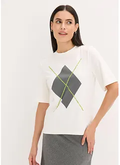 Halbarmshirt mit Pailetten und Druck, bonprix