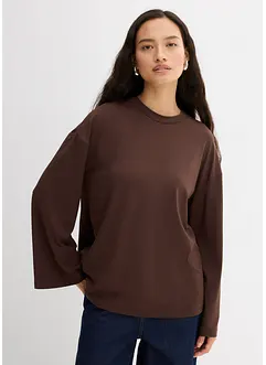 T-shirt manches longues en matière fluide, bonprix