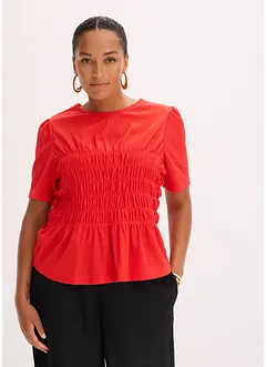 T-shirt avec smocks, bonprix