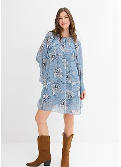 Robe-tunique en mousseline texturée, bonprix