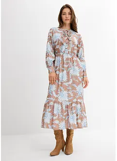 Robe longue en fine viscose mélangée, bonprix