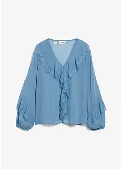 Blouse en mousseline à volants, bonprix