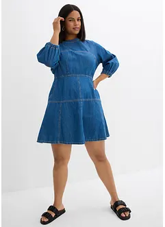 Robe en jean à manches ballon, bonprix