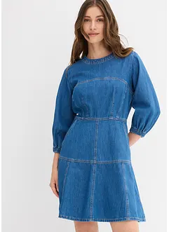 Robe en jean à manches ballon, bonprix