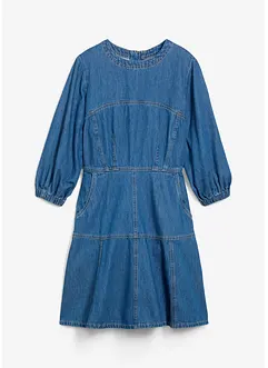 Robe en jean à manches ballon, bonprix