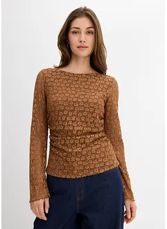 T-shirt manches longues en dentelle, bonprix