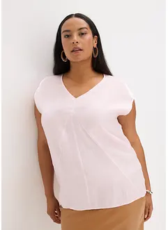 Kurzarmbluse aus glänzendem Satin, bonprix