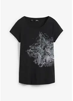 Baumwoll Flammgarn-Shirt, Kurzarm, bonprix