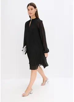 Robe courte plissée en mousseline, bonprix