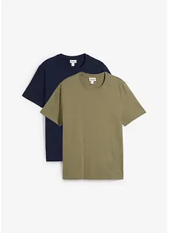 T-Shirt (2er Pack) aus reiner Bio-Baumwolle, bonprix