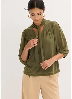 Mesh-Shirt mit Schluppe, bonprix