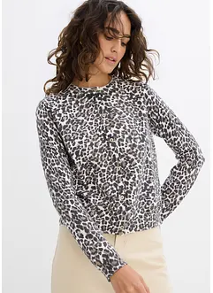 Feinstrickjacke mit Leopardenmuster, bonprix