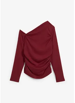 One-Shoulder-Shirt aus strukturiertem Crêpe, bonprix