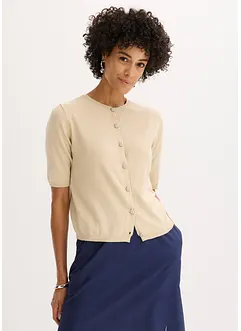 Feinstrickjacke mit kurzen Ärmeln, bonprix
