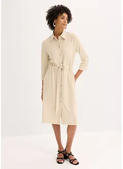 Hemdblusenkleid aus Punto di Roma, bonprix