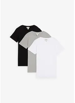 Lot de 3 T-shirts 100% coton, bonprix