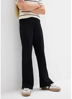 Lot de 2 pantalons évasés en jersey coton extensible, bonprix