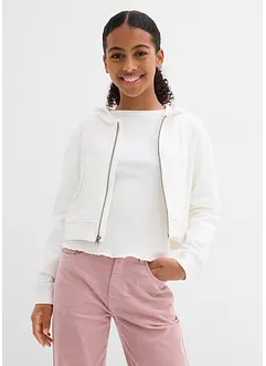 Kapuzen-Sweatjacke aus reiner Bio-Baumwolle, bonprix