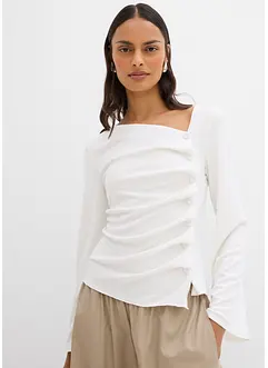 Langarmshirt aus Rippe, bonprix