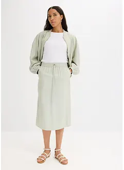 Jupe midi en matière satinée, bonprix