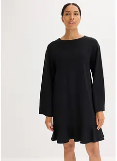 Kurzes Kleid mit Volant aus Punto di Roma, bonprix