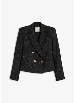 Doppelreihiger Kurzblazer mit Strukturmuster, bonprix