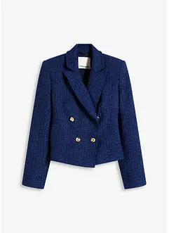 Doppelreihiger Kurzblazer mit Strukturmuster, bonprix