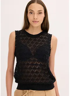 Top en maille ajourée, bonprix